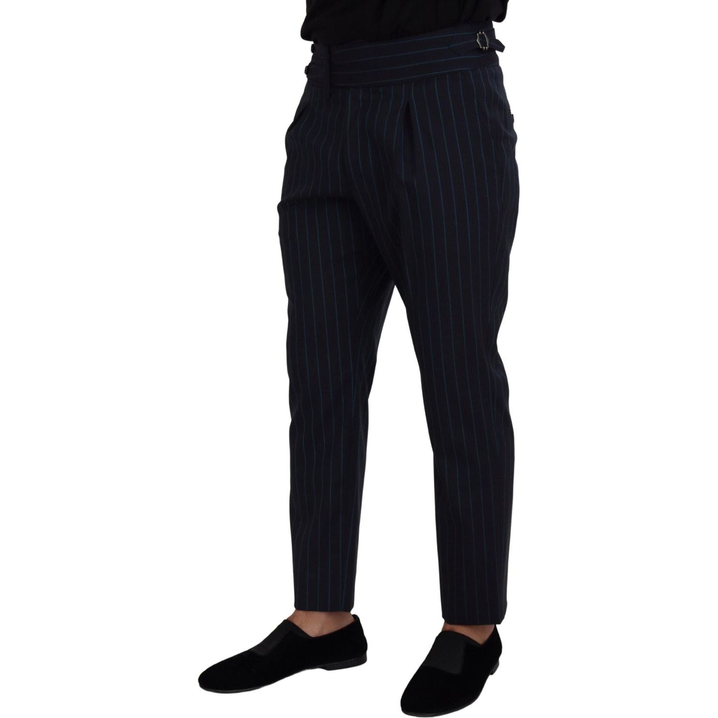 Dolce & Gabbana Blue Striped Men Formal Pants PAN73325 - 50