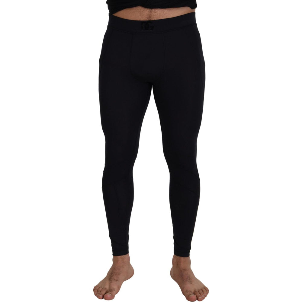 Dolce & Gabbana Black Nylon Slim Fit Stretch Pants PAN73326 - 48