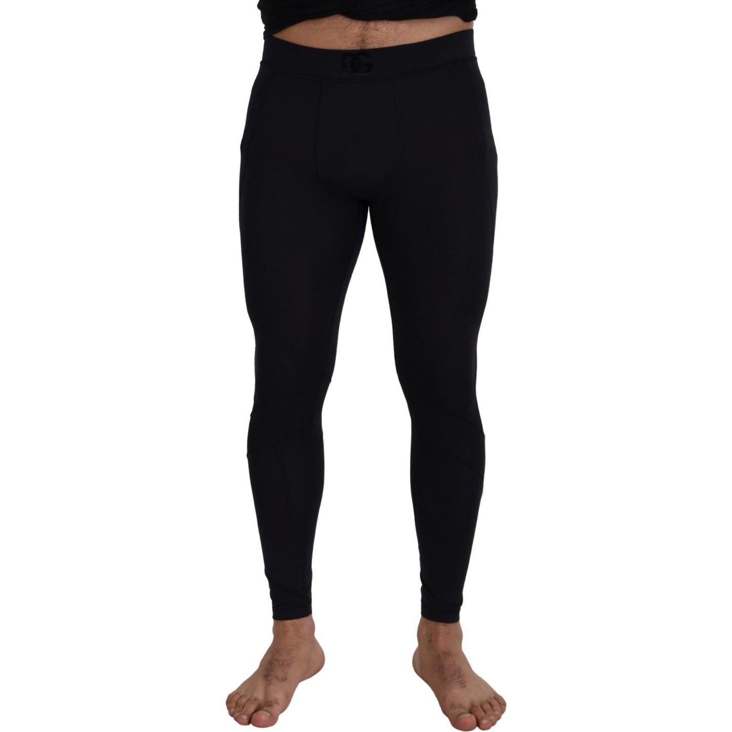 Dolce & Gabbana Black Nylon Slim Fit Stretch Pants PAN73326 - 48