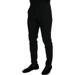 Dolce & Gabbana Black Polyester Chino Formal Pants PAN73338 - 48