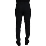 Dolce & Gabbana Black Polyester Chino Formal Pants PAN73338 - 48