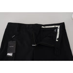 Dolce & Gabbana Black Polyester Chino Formal Pants PAN73338 - 48