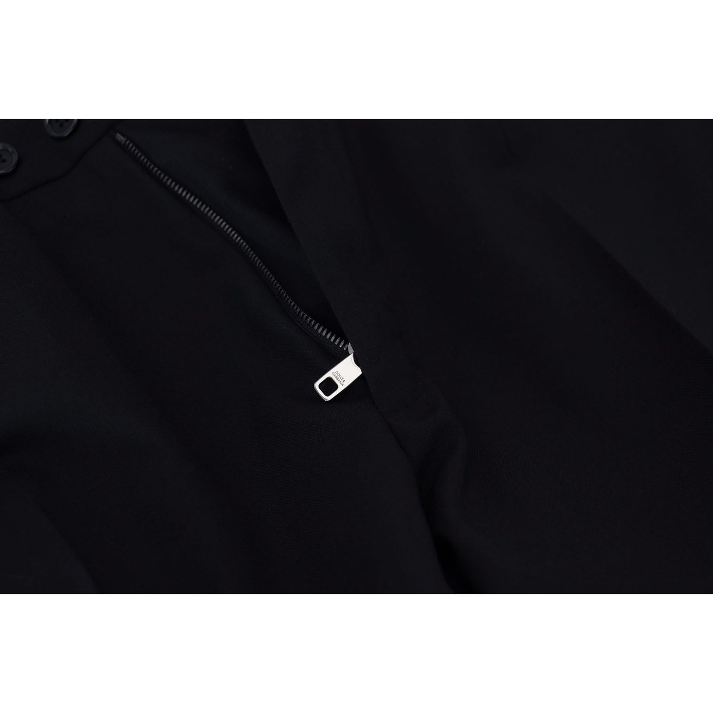 Dolce & Gabbana Black Polyester Chino Formal Pants PAN73338 - 48