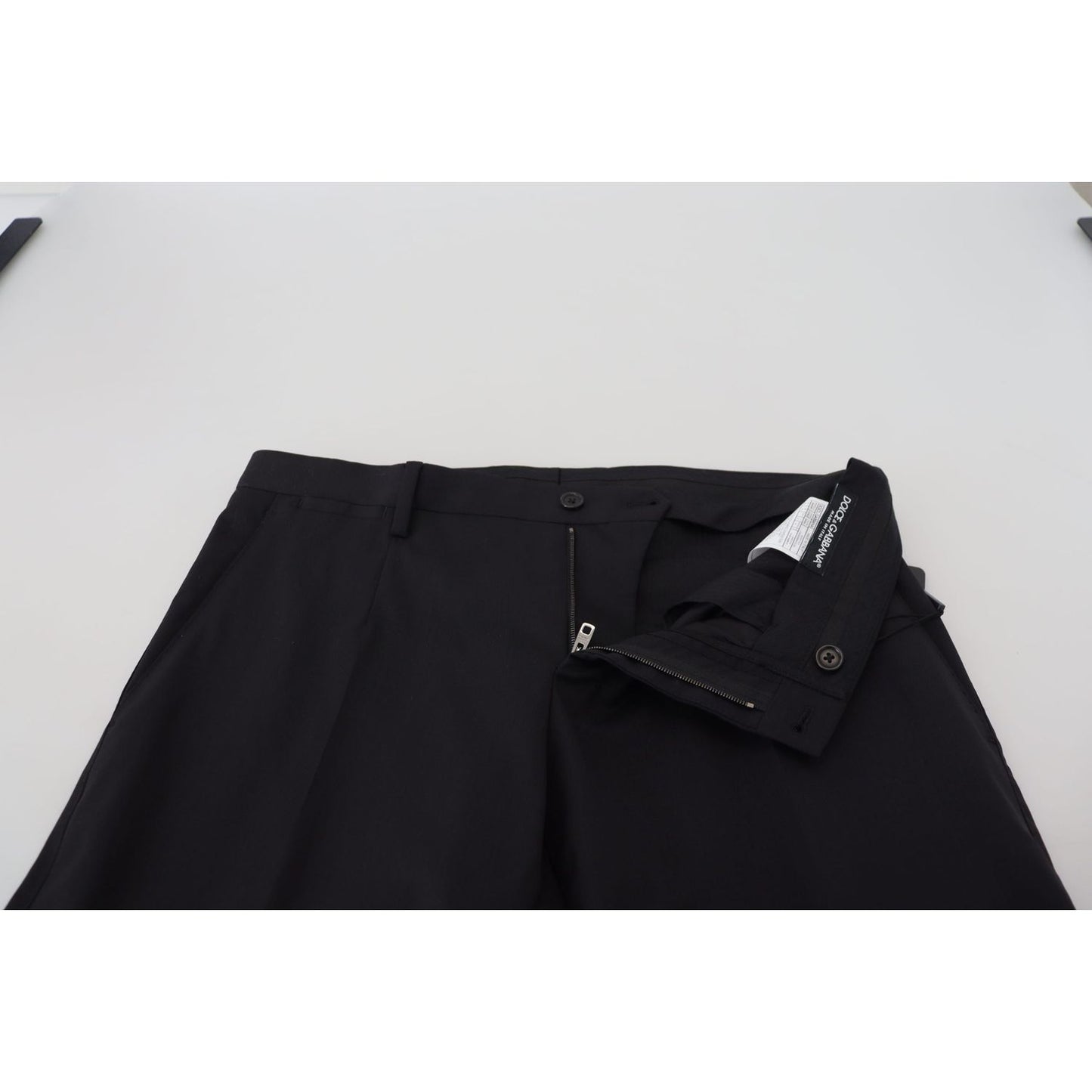 Dolce & Gabbana Black Wool Chino Formal Pants PAN73349 - 46