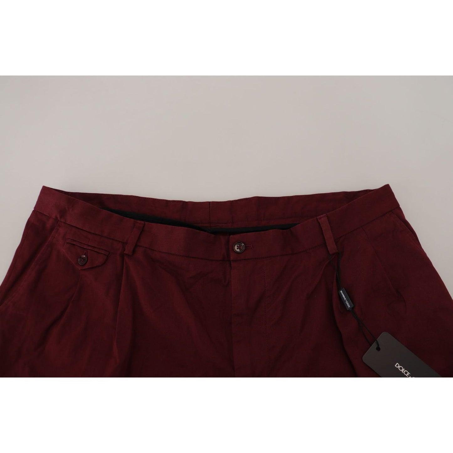 Dolce & Gabbana Maroon Cotton Bermuda Casual Shorts PAN74004 - 58
