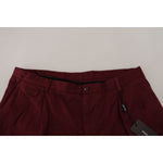 Dolce & Gabbana Maroon Cotton Bermuda Casual Shorts PAN74004 - 58
