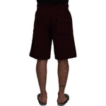 Dolce & Gabbana Maroon Bermuda Cargo Men Shorts PAN74013 - 50
