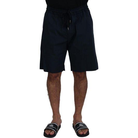 Dolce & Gabbana Blue Bermuda Mid Waist Casual Shorts