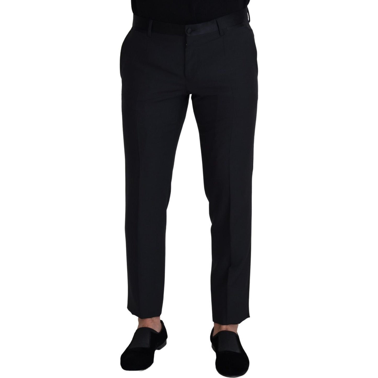 Dolce & Gabbana Black Wool Men Formal Pants PAN74040 - 50