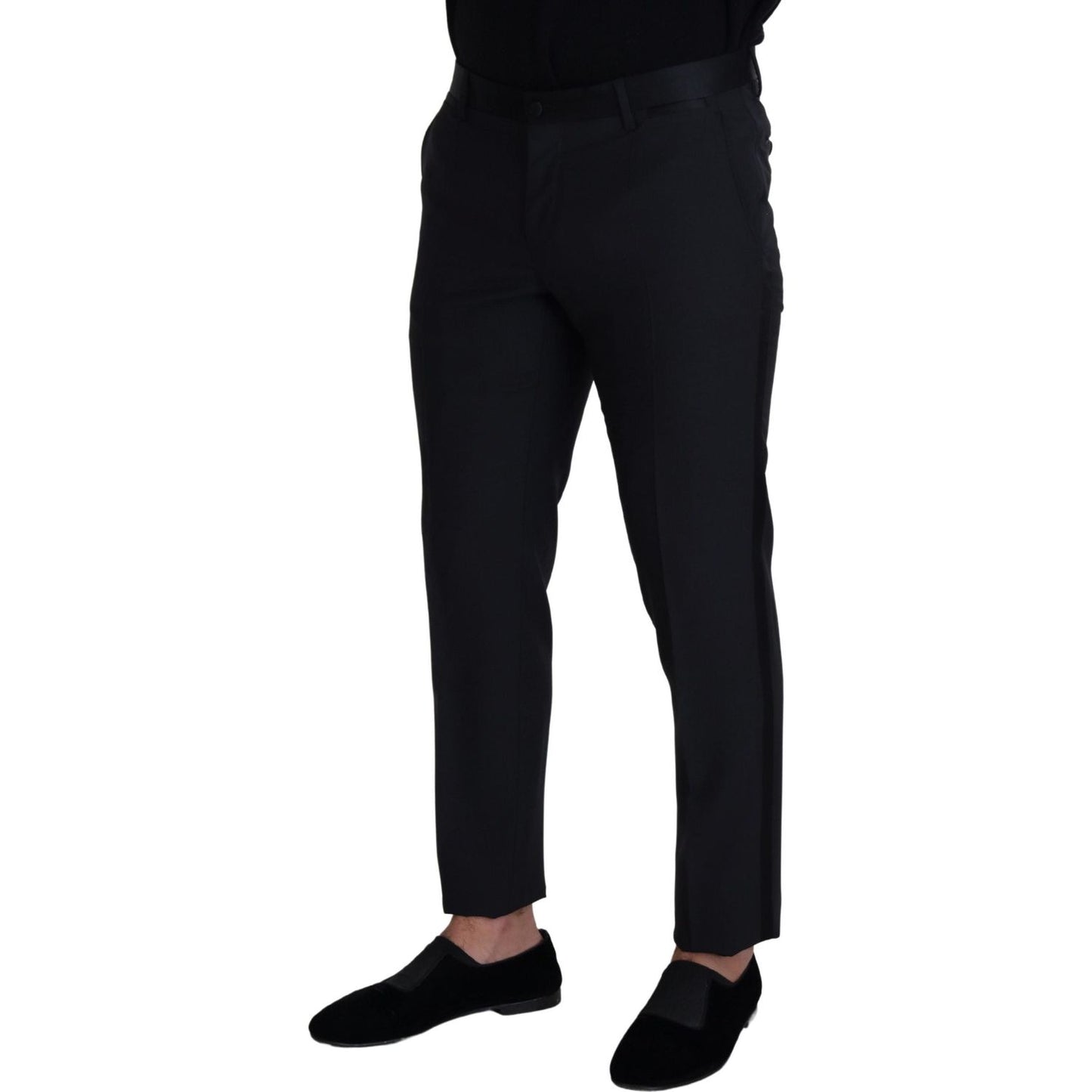 Dolce & Gabbana Black Wool Men Formal Pants PAN74040 - 50