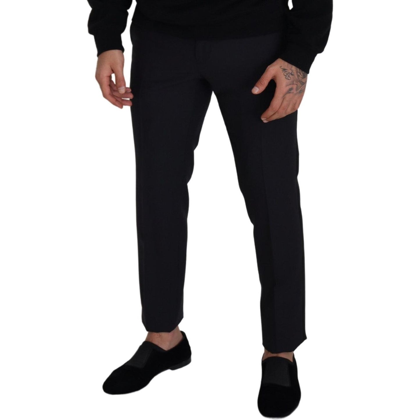 Dolce & Gabbana Black Wool Men Formal Pants PAN74040 - 50