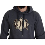 Dolce & Gabbana Gray Logo Cotton Hooded Sweatshirt Sweater TSH83028- 50