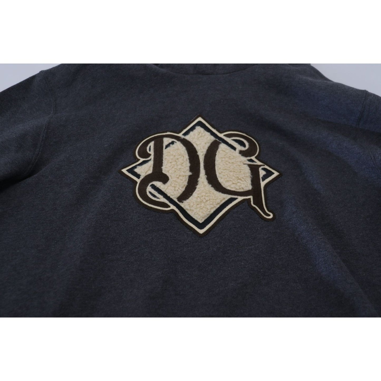 Dolce & Gabbana Gray Logo Cotton Hooded Sweatshirt Sweater TSH83028- 50