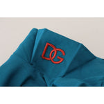 Dolce & Gabbana Blue Cotton Collared Slim Pullover Sweater TSH83075 - 48