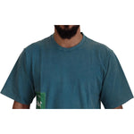 Dolce & Gabbana Blue Logo Print Crewneck Cotton T-shirt TSH83080 - 52
