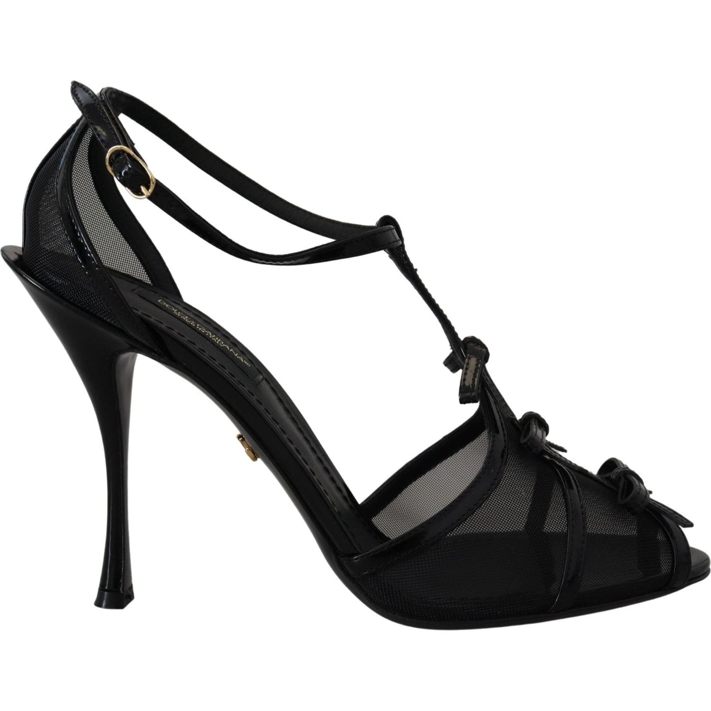 Dolce & Gabbana Black Stiletto High Heels Sandals Shoes LA10014 - 38