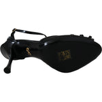 Dolce & Gabbana Black Stiletto High Heels Sandals Shoes LA10014 - 38