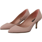 Dolce & Gabbana Pink Patent Leather Kitten Heels Pumps Shoes LA9915 - 37