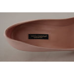 Dolce & Gabbana Pink Patent Leather Kitten Heels Pumps Shoes LA9915 - 37