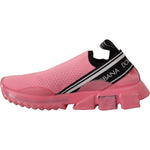 Dolce & Gabbana Pink Low Top Slip On Casual Sorrento Sneakers LA9117- 36.5