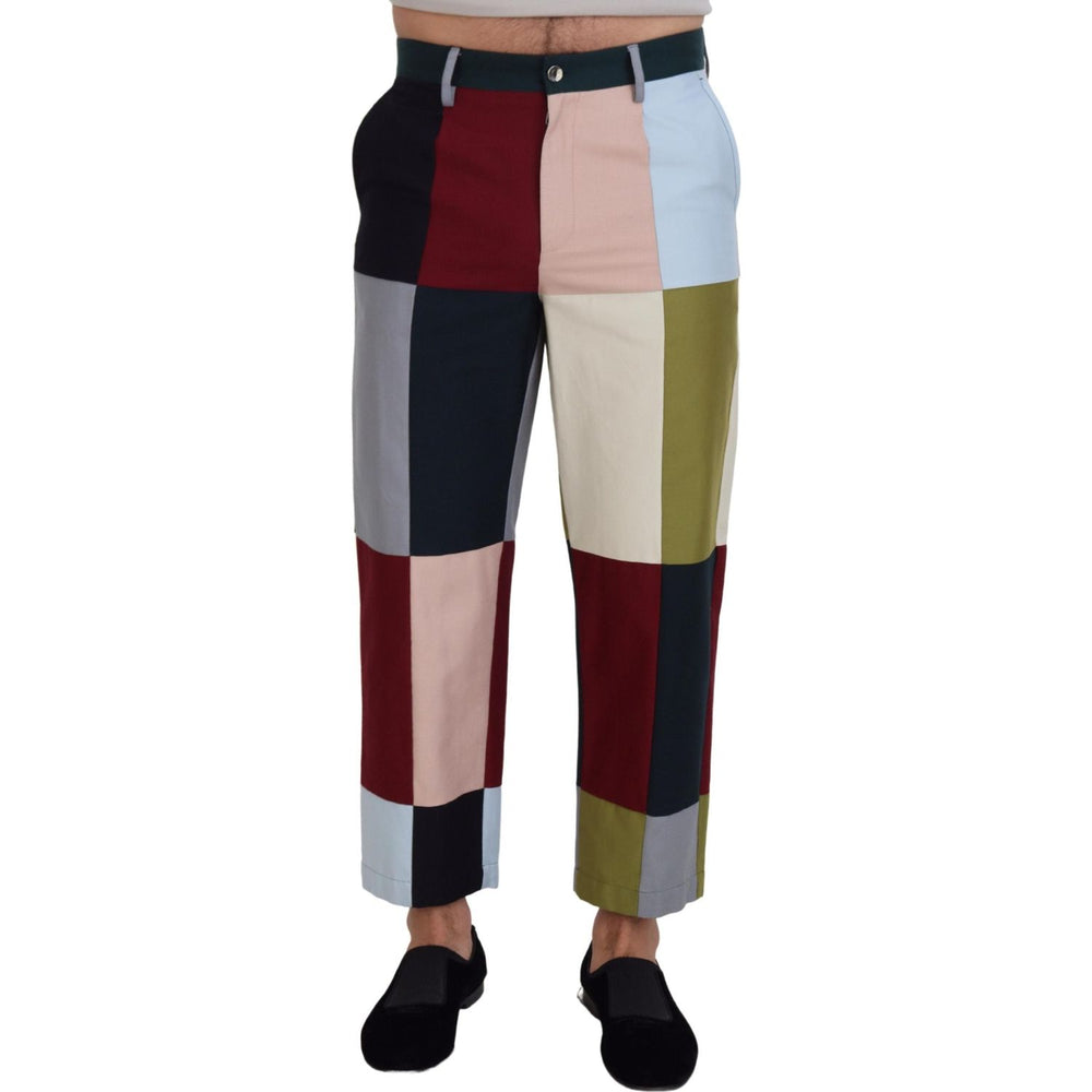Dolce & Gabbana Multicolor Cotton Patchwork Pants PAN74272 - 48