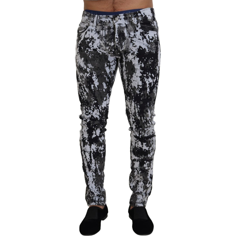 Dolce & Gabbana Multicolor Cotton Tie Dye Skinny Denim Jeans PAN74302 - 50