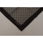 Dolce & Gabbana Black Patterned DG Logo Square Handkerchief Scarf MS6276