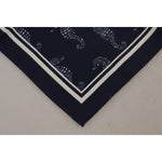 Dolce & Gabbana Blue Seahorse DG Printed Square Handkerchief Scarf MS6281