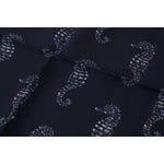 Dolce & Gabbana Blue Seahorse DG Printed Square Handkerchief Scarf MS6281