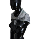 Costume National Gray Print Shawl Foulard Branded Scarf MS6873