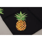 Dolce & Gabbana Black Pineapple Printed Square Handkerchief Scarf MS6347