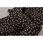 Dolce & Gabbana Brown Polka Dot Men Scarf Neck Wrap Shawl Scarf MS6323