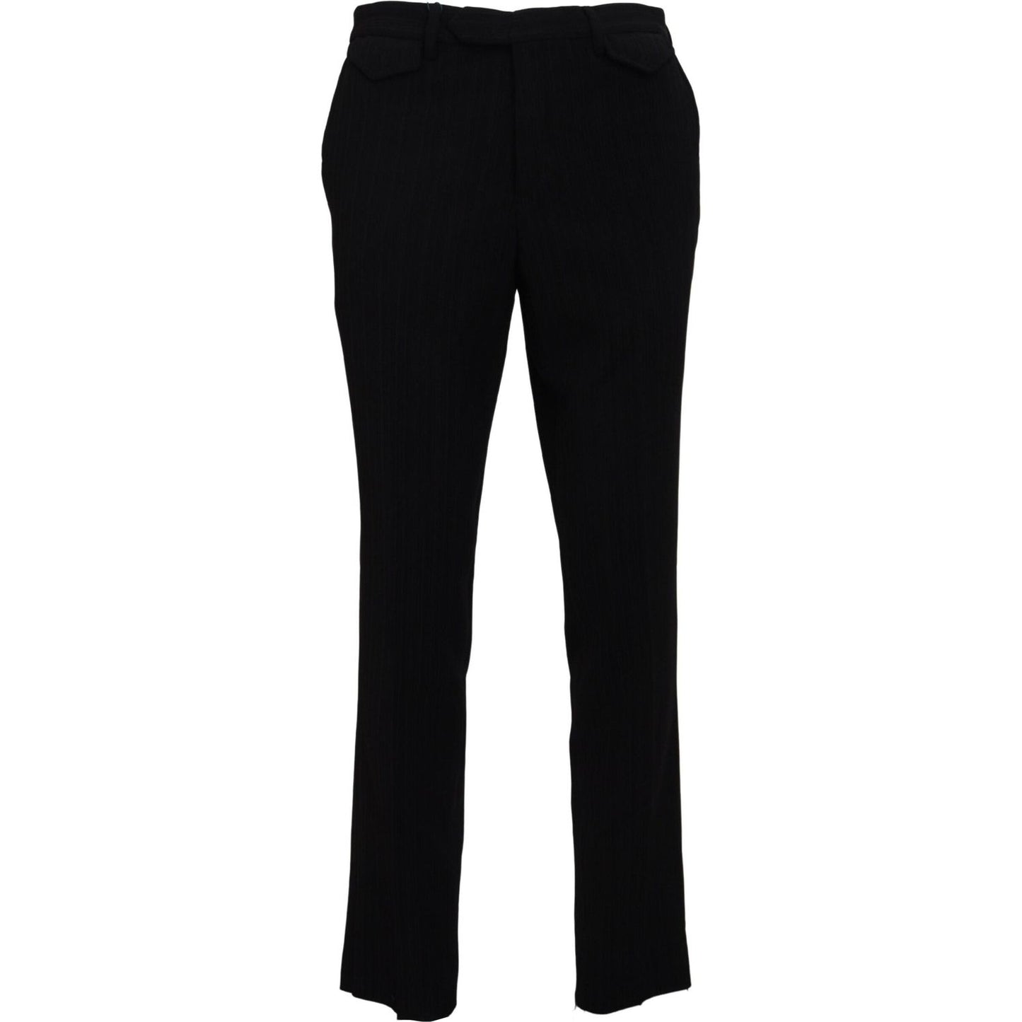 BENCIVENGA Black Cotton Straight Fit Men Formal Pants PAN71343 - 48