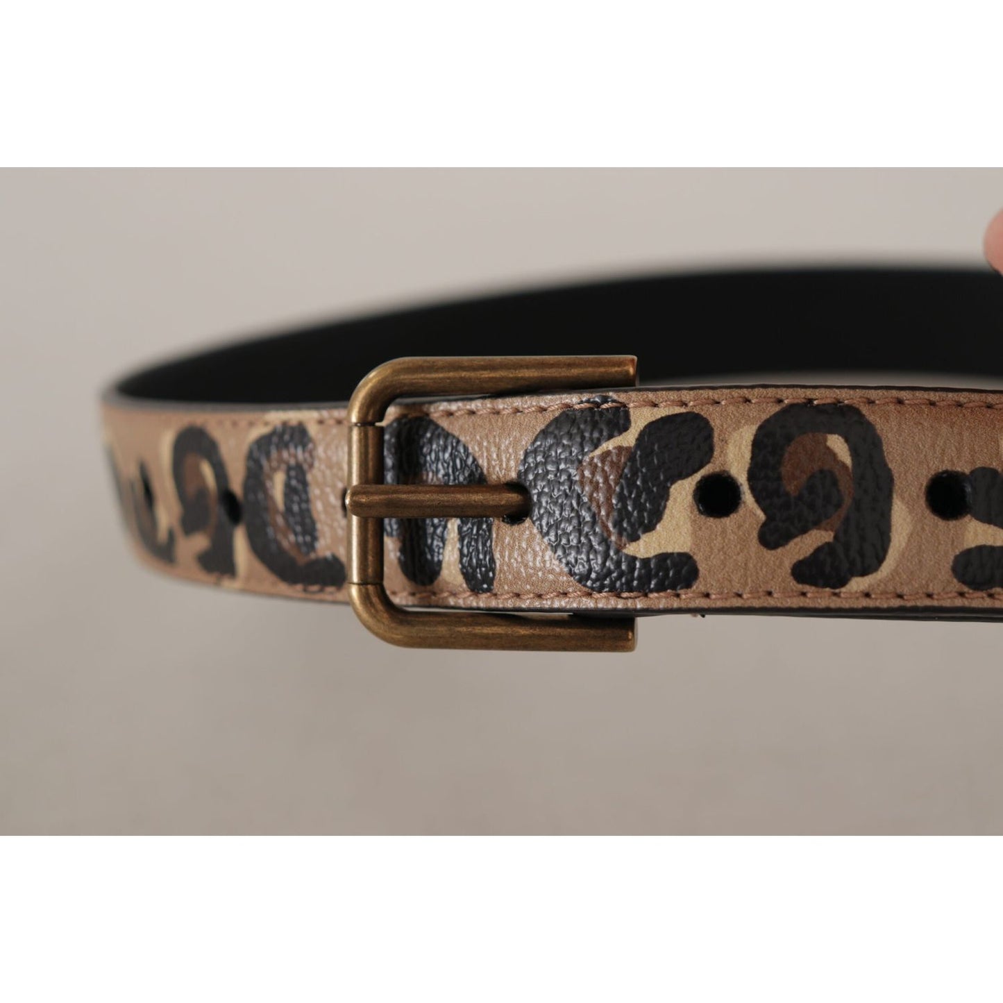 Dolce & Gabbana Brown Leopard Print Vintage Metal Waist Buckle Belt WMB140 - 65