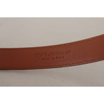 Dolce & Gabbana Brown Leopard Embossed Leather Buckle Belt WMB188 - 75