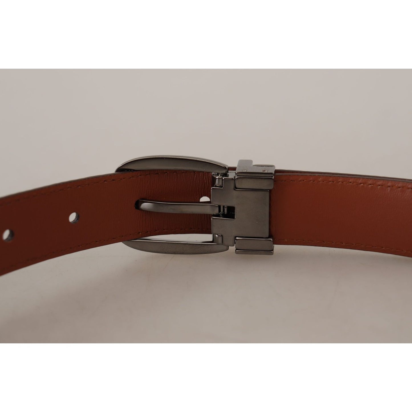 Dolce & Gabbana Brown Leopard Embossed Leather Buckle Belt WMB188 - 75