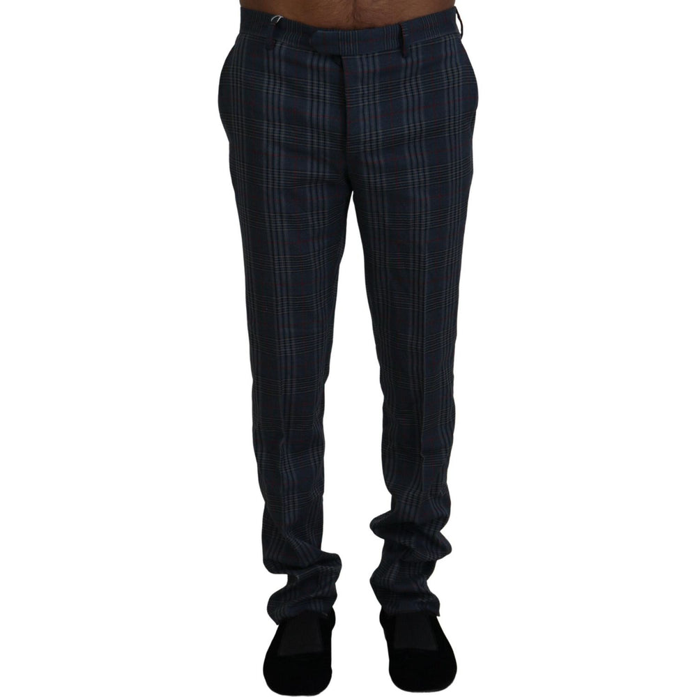 BENCIVENGA Elegant Multicolor Pure Wool Trousers BENCIVENGA Black