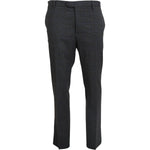 BENCIVENGA Elegant Checkered Wool Dress Pants for Men BENCIVENGA Dark Slate Gray