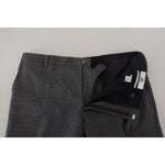 BENCIVENGA Elegant Checkered Wool Dress Pants for Men BENCIVENGA Gray