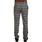 BENCIVENGA Gray Checkered Skinny Men Pants PAN74058 - 46