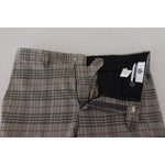 BENCIVENGA Gray Checkered Skinny Men Pants PAN74058 - 46