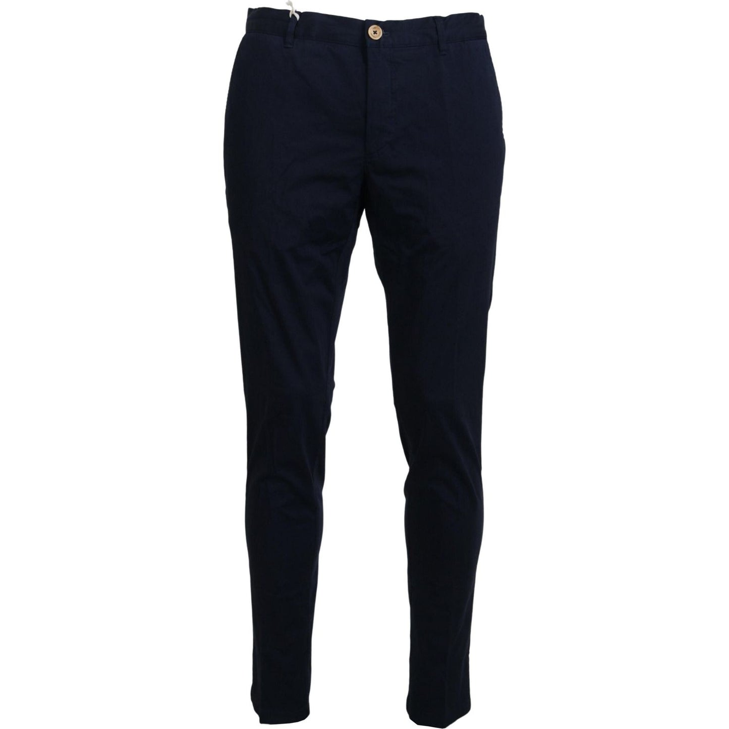 Domenico Tagliente Dark Blue Cotton Skinny Men Pants PAN74076 - 46