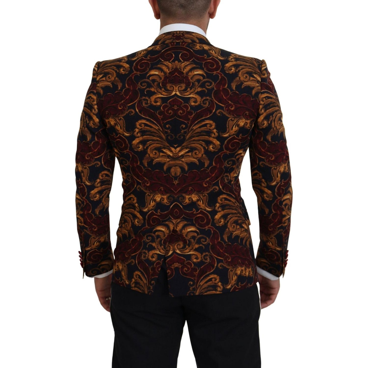 Dolce & Gabbana Multicolor Floral Single Breasted Martini Blazer KOS2113- 46