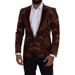 Dolce & Gabbana Multicolor Floral Single Breasted Martini Blazer KOS2113- 46