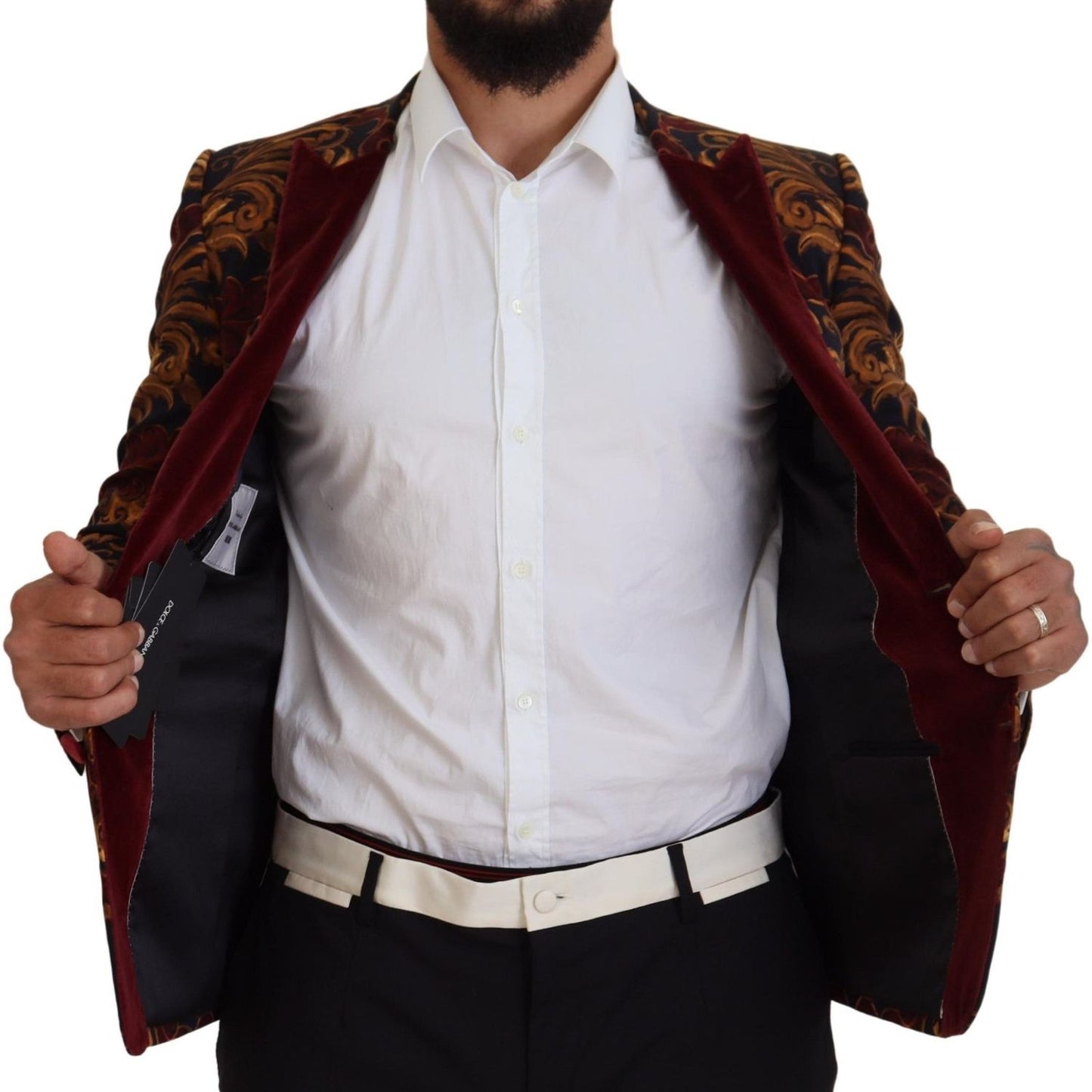 Dolce & Gabbana Multicolor Floral Single Breasted Martini Blazer KOS2113- 46