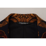 Dolce & Gabbana Multicolor Floral Single Breasted Martini Blazer KOS2113- 46