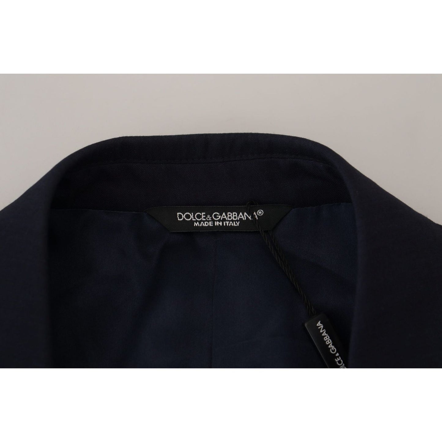 Dolce & Gabbana Blue Wool Slim Fit Formal Coat Blazer KOS2127- 46
