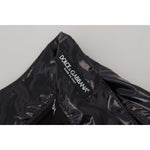 Dolce & Gabbana Black Shining Nylon Skinny Men Pants PAN74263 - 48