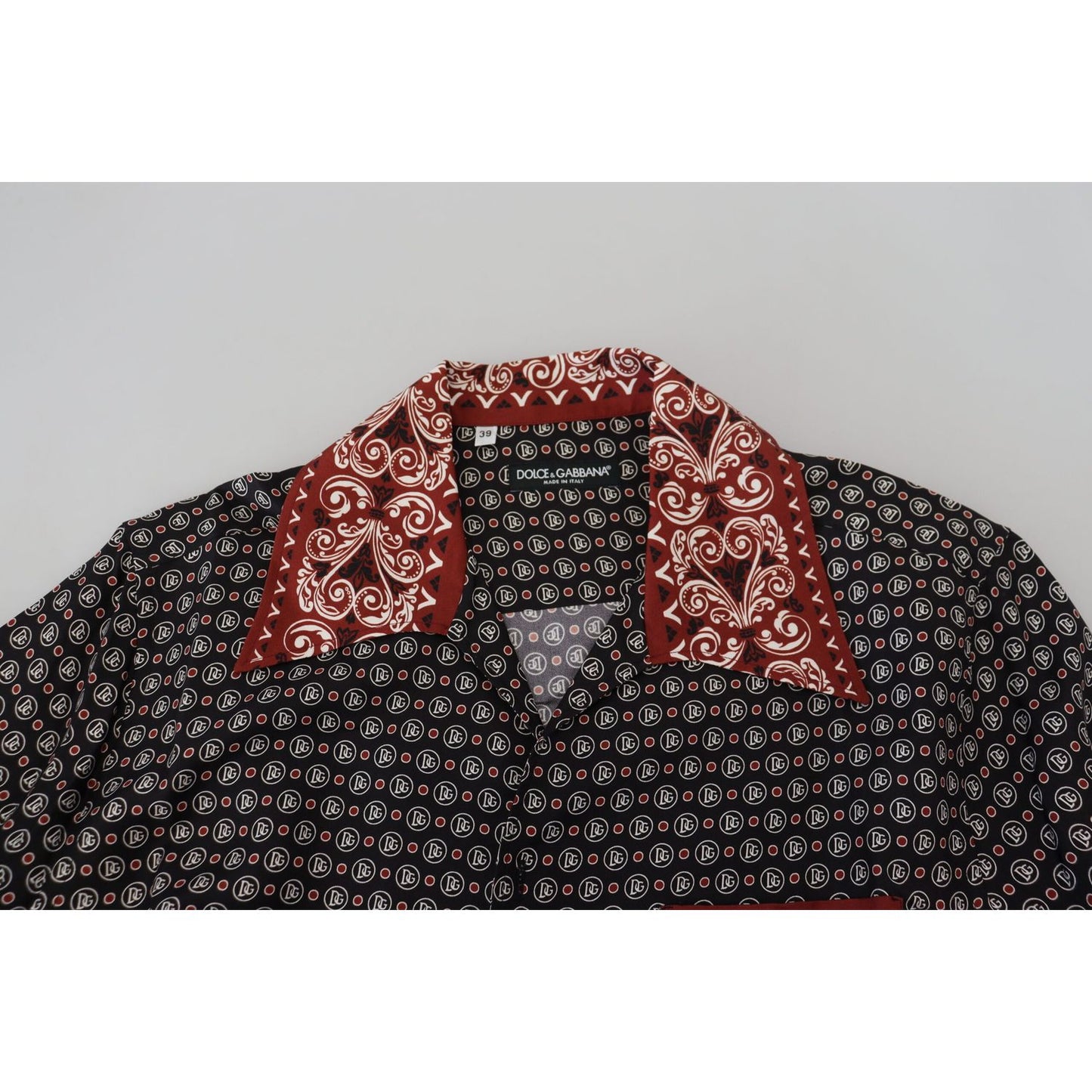Dolce & Gabbana Multicolor Patterned Silk Casual Shirt TSH83588 - 37