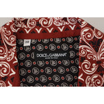 Dolce & Gabbana Multicolor Patterned Silk Casual Shirt TSH83588 - 37
